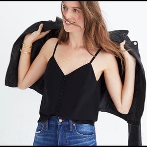 MADEWELL silk button down cami